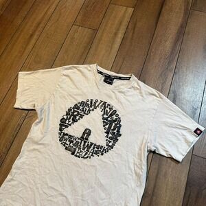 Y2K Airwalk Skateboard Tee white/cream and black‎ size small